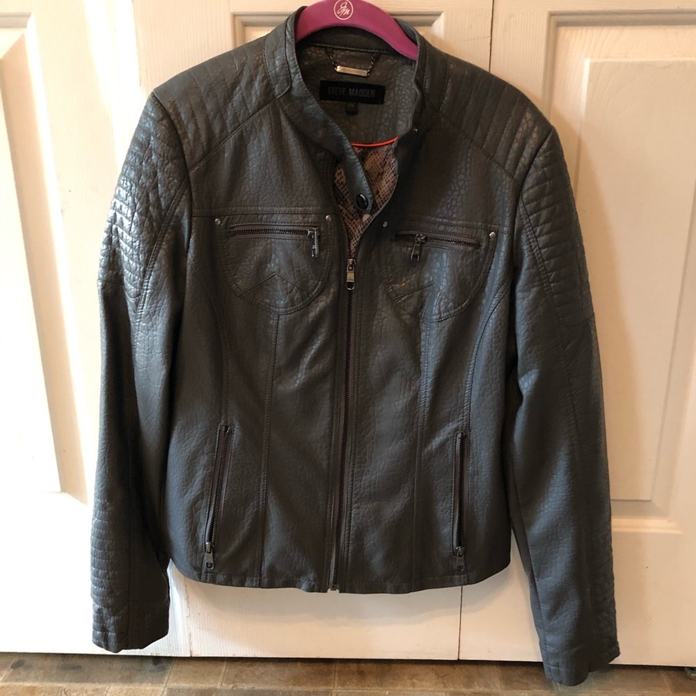 Gray Moto Jacket-Steve Madden—Barely Worn